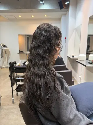 ロング 🌿朝5分でお洒落 パーマスタイル🌿のヘアスタイル