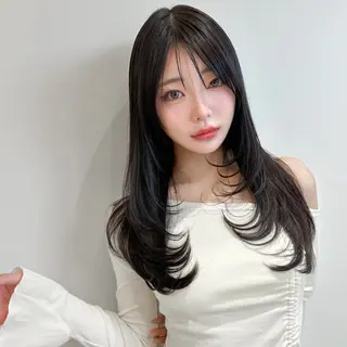 ロング 原宿/韓国レイヤー ボブ/顔周りYasuのヘアスタイル