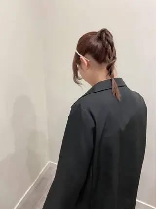 セミロング ヘアアレンジ ワタナベ リリコのヘアスタイル