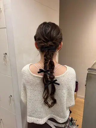 ロング ヘアアレンジ yuka/ ヘアセットのヘアスタイル