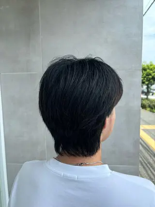 ショート メンズ ニュアンスパーマ/ フェザー/マッシュのヘアスタイル