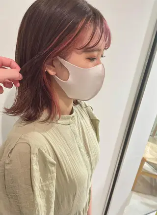 ミディアム カラー 髪質改善カラー/ボブ 🌻Mutsumiのヘアスタイル