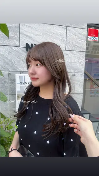 ロング カラー 韓国ヘア🇰🇷/ニ ュアンスパーマ/ヒナのヘアスタイル