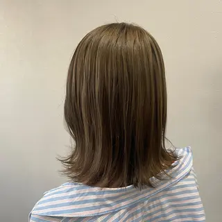 セミロング カラー 西尾美容室libuR Ryokaのヘアスタイル