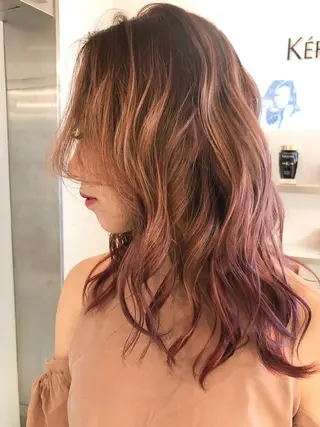 セミロング カラー welring hair salonのヘアスタイル