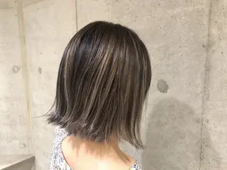 ミディアム カラーモデル募集中 美容室ハピスのヘアスタイル