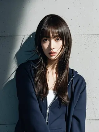 ロング ウルフカット 811 大阪梅田 ウルフのヘアスタイル