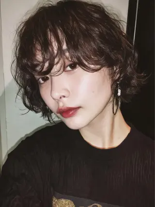 パーマ RIN パーマ/暖色カラーのヘアスタイル