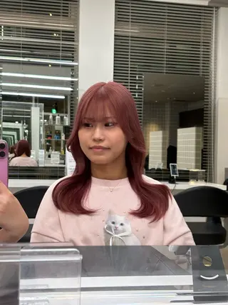 カラー 透明感ベージュ🤎 ナチュラルレイヤーのヘアスタイル