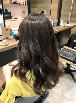 セミロング カラー ヘアアレンジ 似合わせレイヤー/ 美髪縮毛矯正/ミナエのヘアスタイル