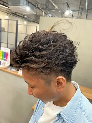 パーマ メンズ 髪質改善×透明感× 小顔/店長 河井雄貴のヘアスタイル