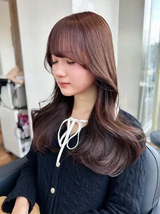 ロング レイヤー/顔周り 田山　穂波のヘアスタイル