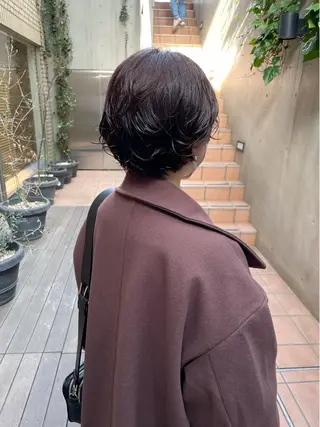 ショート 大人可愛い♡コテ巻き パーマ🌼杉田 萌恵のヘアスタイル