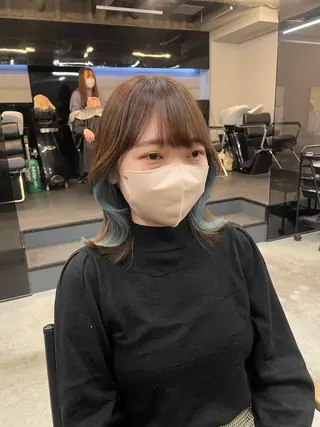 ミディアム 伊藤 莉奈　韓国ヘアのヘアスタイル