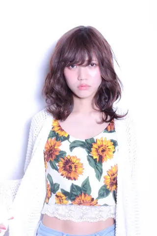 ミディアム ＆-HAIR佐藤 ゆいモデル募集中のヘアスタイル
