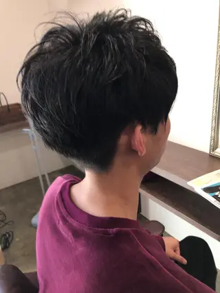 ショート メンズ レイヤーカット匠 イソザキノリユキのヘアスタイル