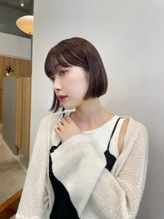 ショート カラー HINA🎀韓国ヘア エクステ/小顔カットのヘアスタイル