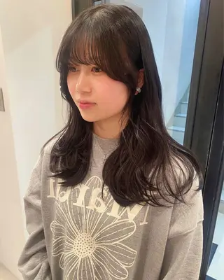 セミロング カラー パーマ riria/ボブ /透明感カラー🎀のヘアスタイル