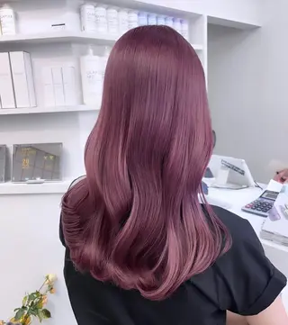 セミロング カラー 韓国特化 BIZEのヘアスタイル