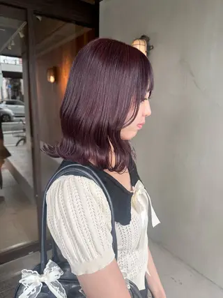 ミディアム カラー ピンクカラー/ mana🎀のヘアスタイル