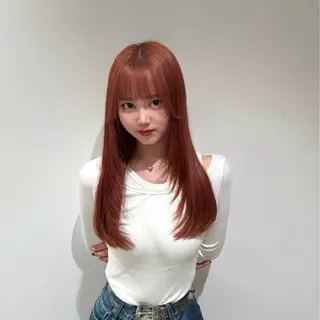 ロング カラー 💙韓国/ワンホン/ レイヤー💗Sayaのヘアスタイル
