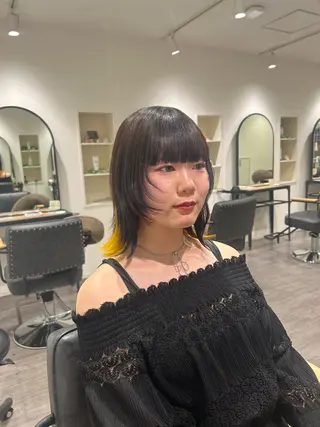 ミディアム カラー ヘアアレンジ cocotte 💟草間紫音💟のヘアスタイル