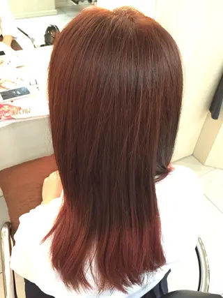 セミロング カラー 吉岡 三四朗のヘアスタイル