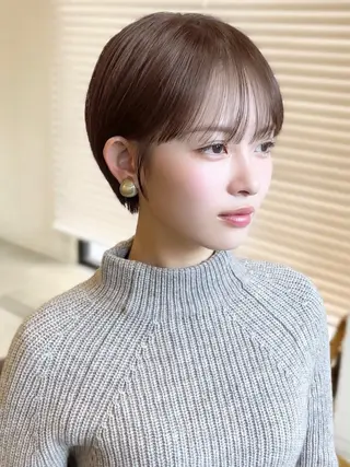 ショート カラー パーマ 無料カット/ ショート特化/表参道のヘアスタイル