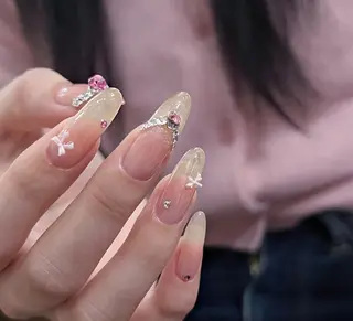 ネイル By moonネイル 🌷ワンホン/韓国風のネイルデザイン