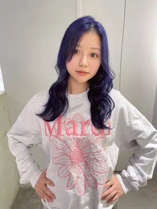 セミロング カラー LINDO TOKYO所属・心斎橋/ブリーチ minamiのヘアスタイル