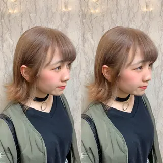 ミディアム カラー 似合わせ/ブリーチ カラー.岡田友仁のヘアスタイル