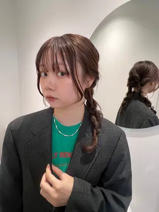 ロング 透明感カラー🫧⌇ AO🫐🩵のヘアスタイル