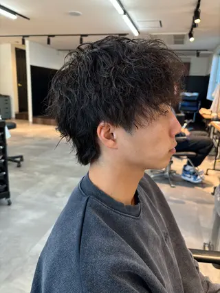 パーマ メンズ 保立/フェザーパーマ /メンズカット千葉のヘアスタイル