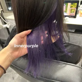 ミディアム カラー プルエクステ/インナ ーカラー🦊はるなのヘアスタイル