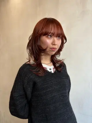 ミディアム カラー 野口 和真のヘアスタイル