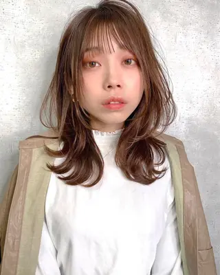 ミディアム カラー 似合わせレイヤー 🇰🇷荒木洋文のヘアスタイル
