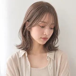 ミディアム カラー 𖧷 ⁺. 大人ヘア Yui 𓂃𓈒𓏸のヘアスタイル