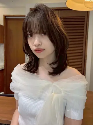 セミロング 🎀ゆうな/艶髪/ 透明感カラー🎀のヘアスタイル