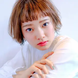 ショート カラー パーマ ヘアアレンジ 似合わせhair🔸 アサダ タカコ🔸のヘアスタイル