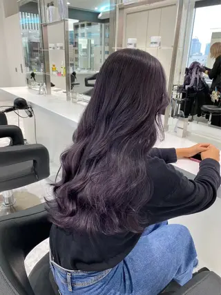 セミロング カラー ヘアアレンジ 🫧モテる💗ダメー ジレスハイトーン🫧のヘアスタイル