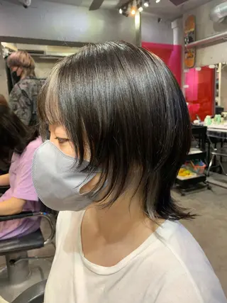 ショート カラー ハイトーン/メンズ/ ウルフ特化   小松のヘアスタイル
