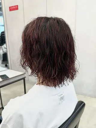 ミディアム パーマ メンズ ✳️ウルフ/メンズ/ スパイラルパーマ✳️のヘアスタイル