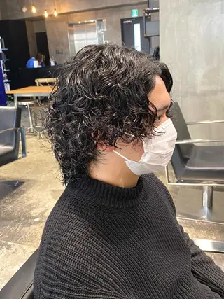 ショート パーマ メンズ 八戸パーマ/メンズパ ーマ/シンゴ。のヘアスタイル