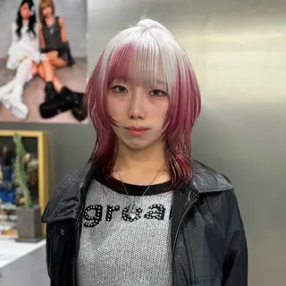 ミディアム カラー レイヤー/ハッシュ カット/悠斗のヘアスタイル