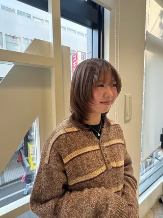 ミディアム レイヤーカット /𝓡𝓲𝓷🍎のヘアスタイル