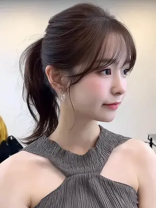セミロング 縮毛・髪質改善🩰 mai🐰ྀི🤍のヘアスタイル