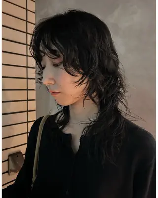 セミロング カラー パーマ デザインパーマ/ カット/nanaのヘアスタイル