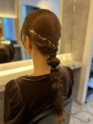 ロング ヘアアレンジ 💓Yuri💓 ハイトーン/デザインのヘアスタイル