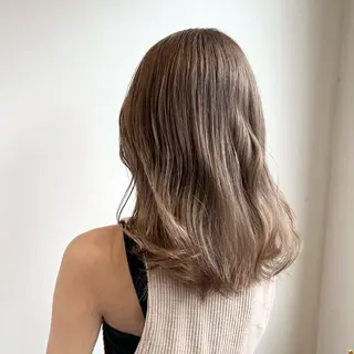 セミロング カラー 髪質改善/韓国ヘア 顔まわり特化yutoのヘアスタイル