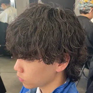 ミディアム パーマ ヘアアレンジ メンズ fifth 石川 凪のヘアスタイル